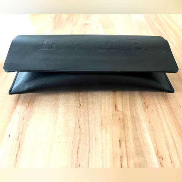 L.A.M.B. Elegant Black Leather Sunglass Case - Picture 3 of 5